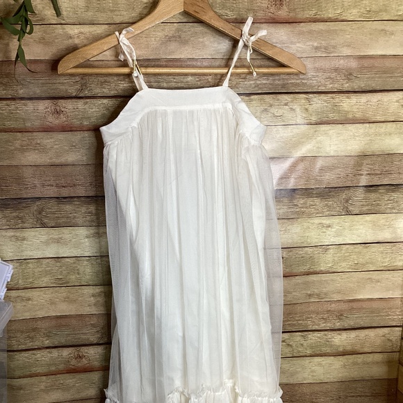 Crewcuts Ivory Spaghetti Straps Tulle Dress Formal Girls Size 7 - Picture 1 of 4